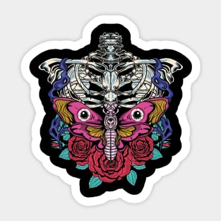 Bone Butterfly T-Shirt Sticker